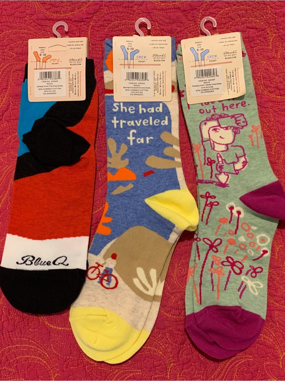 ⭐️NEW PRICE⭐️Blue Q Sock Bundle x 3 Pair NWT - Picture 2 of 5